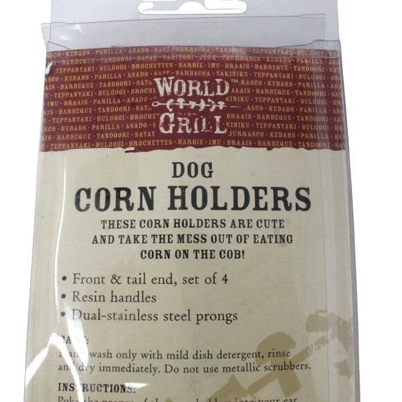 World Market Corn Holders Dachshund Weiner Dog Stainless Steel Lot Of 2 Packages - Picture 7 of 10